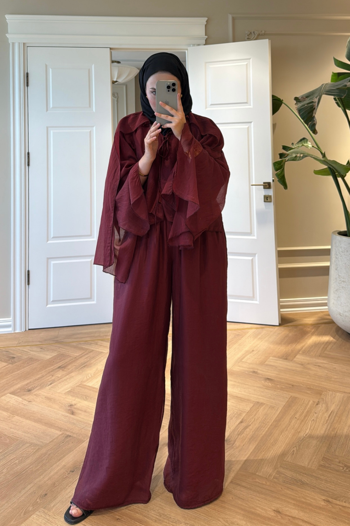 Yoyo Pantolonlu Takım Bordo-9998