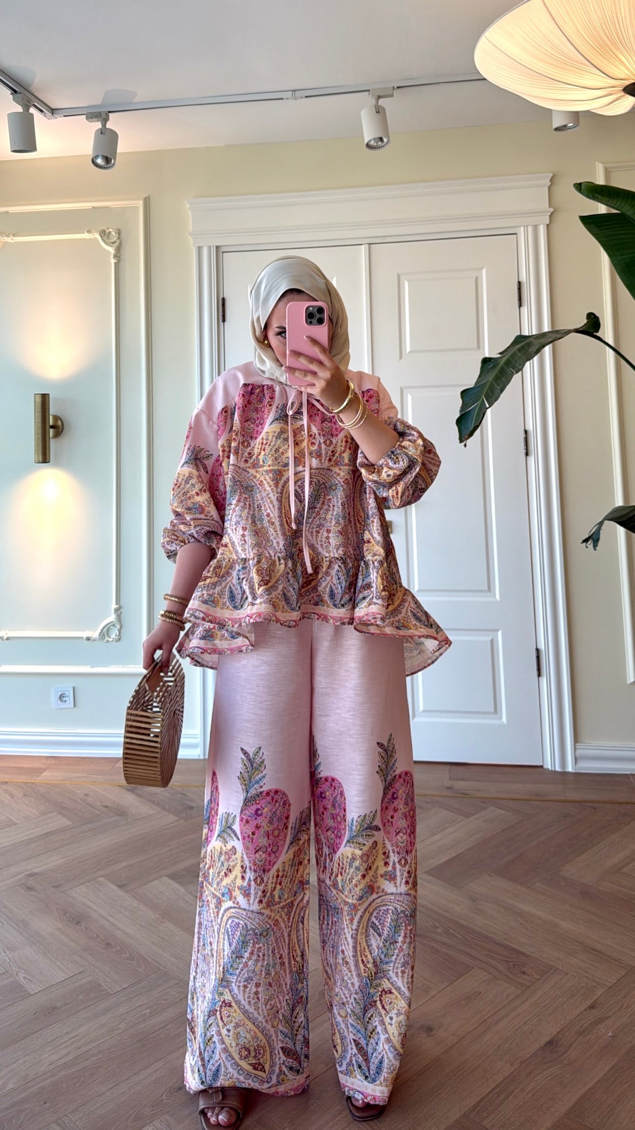 Zimmer Volanlı Pantolonlu Takım - Pembe -74183