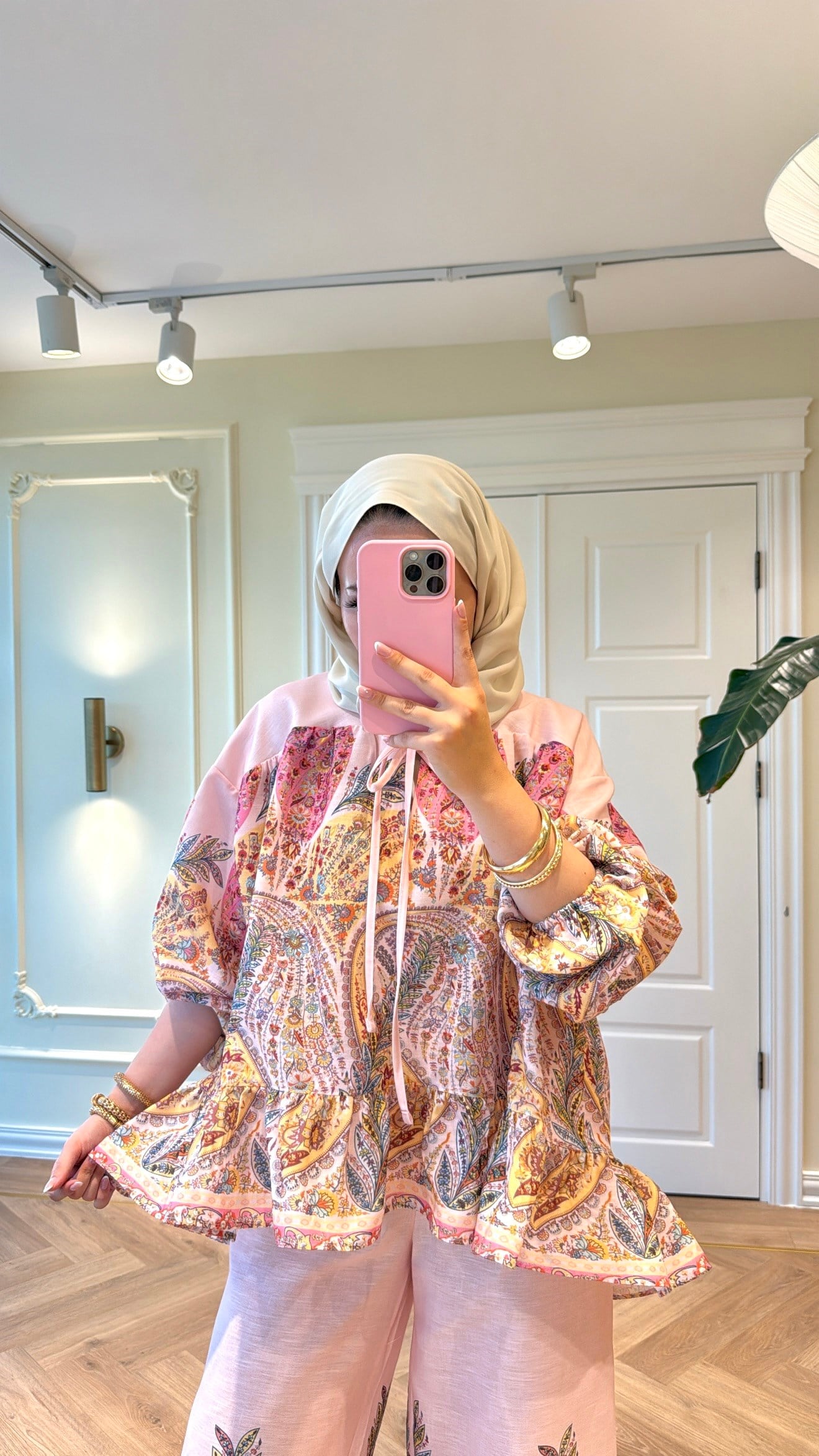 Zimmer Volanlı Pantolonlu Takım - Pembe -74183