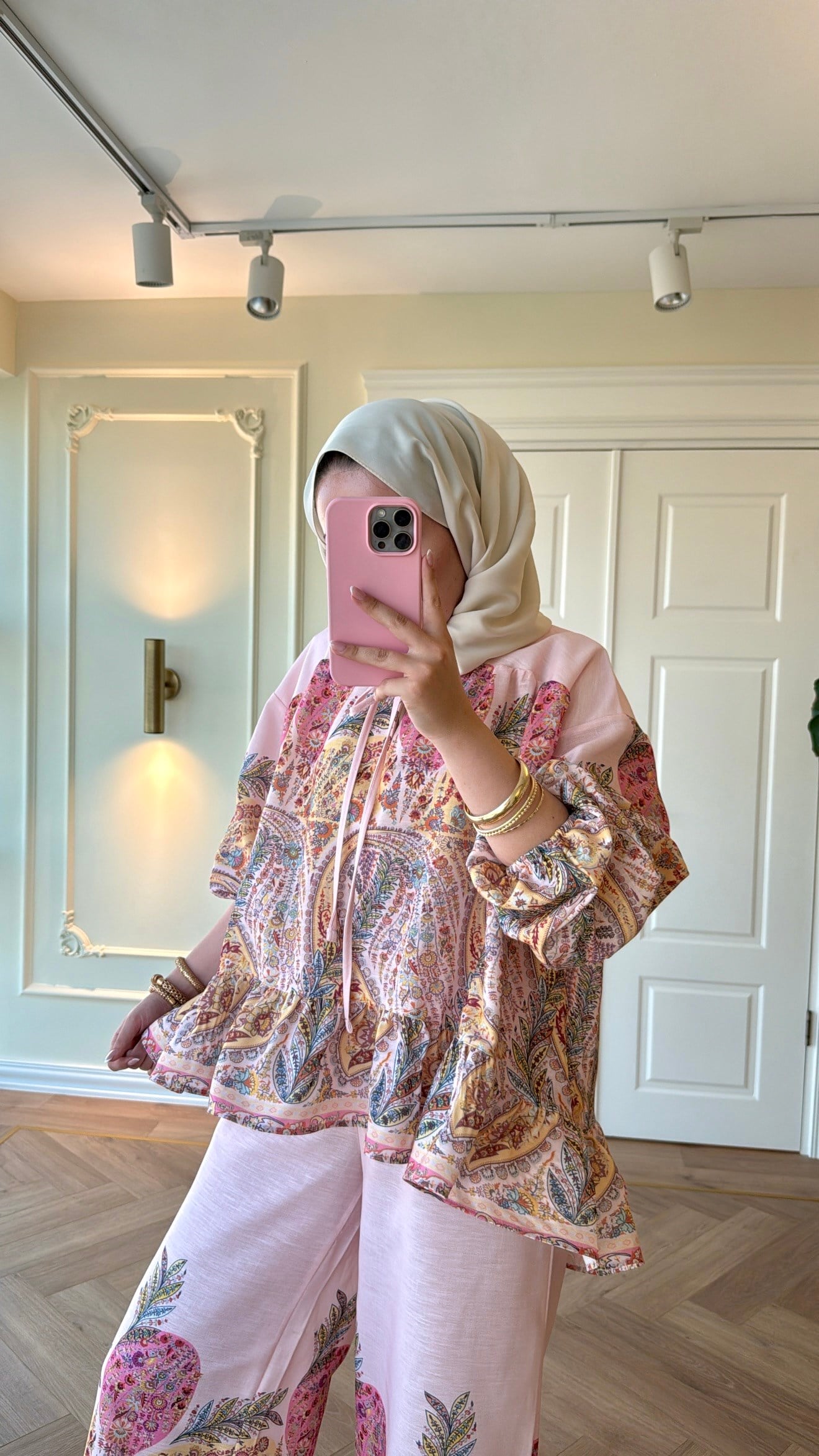 Zimmer Volanlı Pantolonlu Takım - Pembe -74183