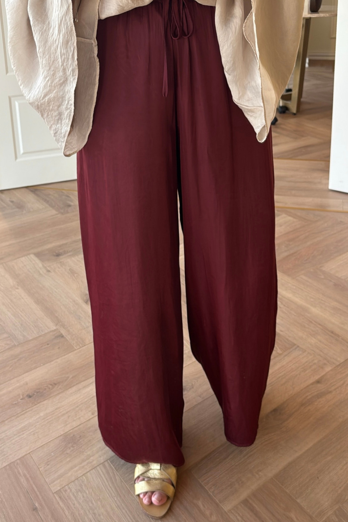 ZRA Model Salaş Pantolon Bordo-6985