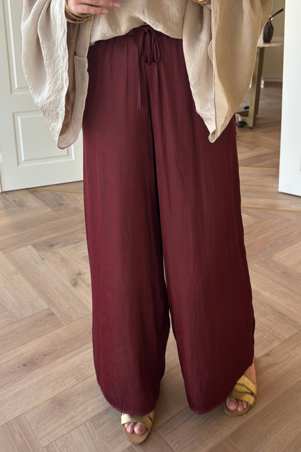 ZRA Model Salaş Pantolon Bordo-6985