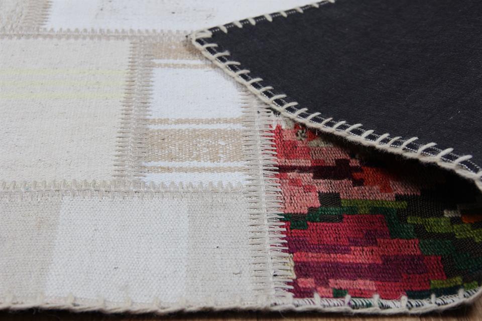 Geleneksel Kendir Patchwork Kilim