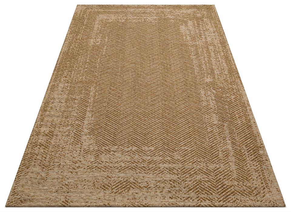 Hasır Görünümlü Kaymaz Renkli Dokuma Modern Kilim