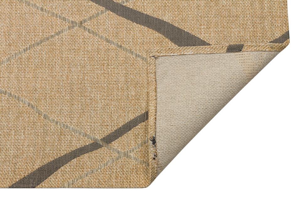 Hasır Görünümlü Kaymaz Renkli Dokuma Modern Kilim