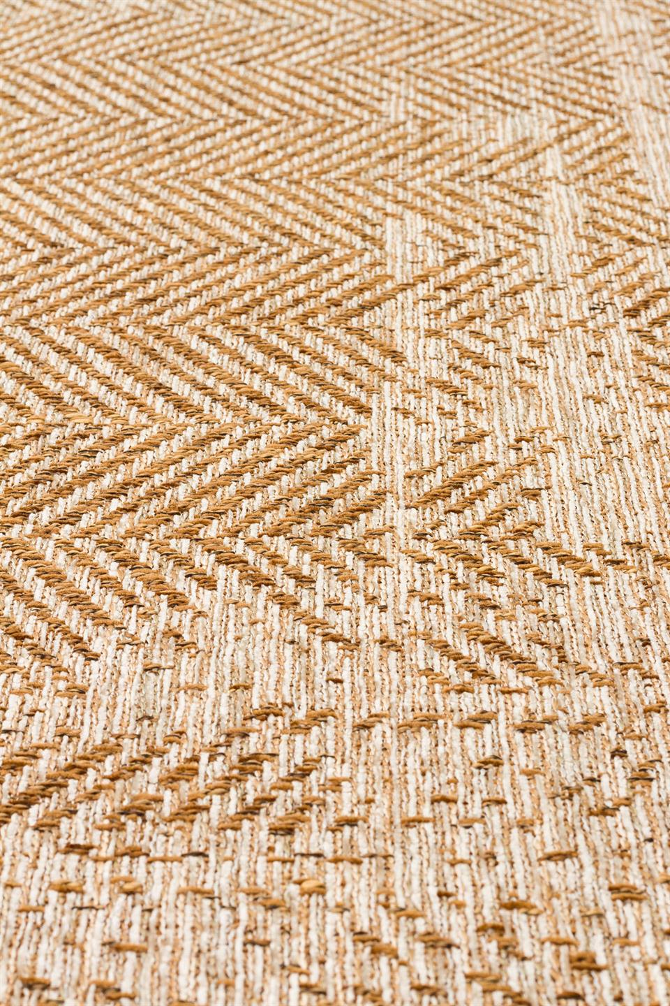Hasır Görünümlü Kaymaz Renkli Dokuma Modern Kilim