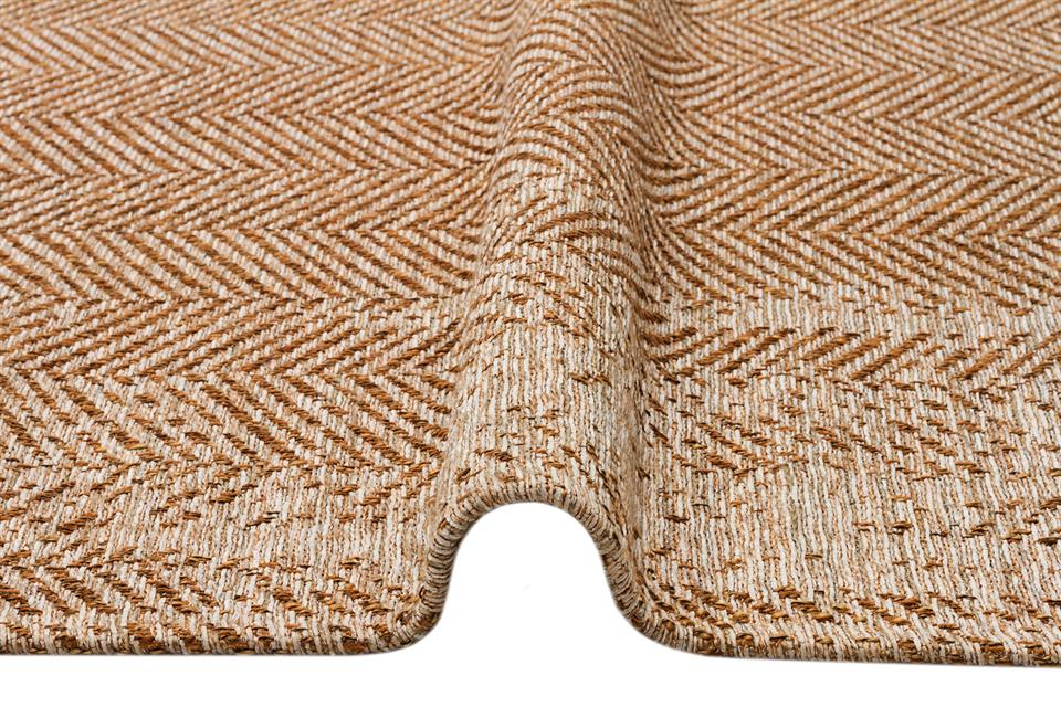 Hasır Görünümlü Kaymaz Renkli Dokuma Modern Kilim