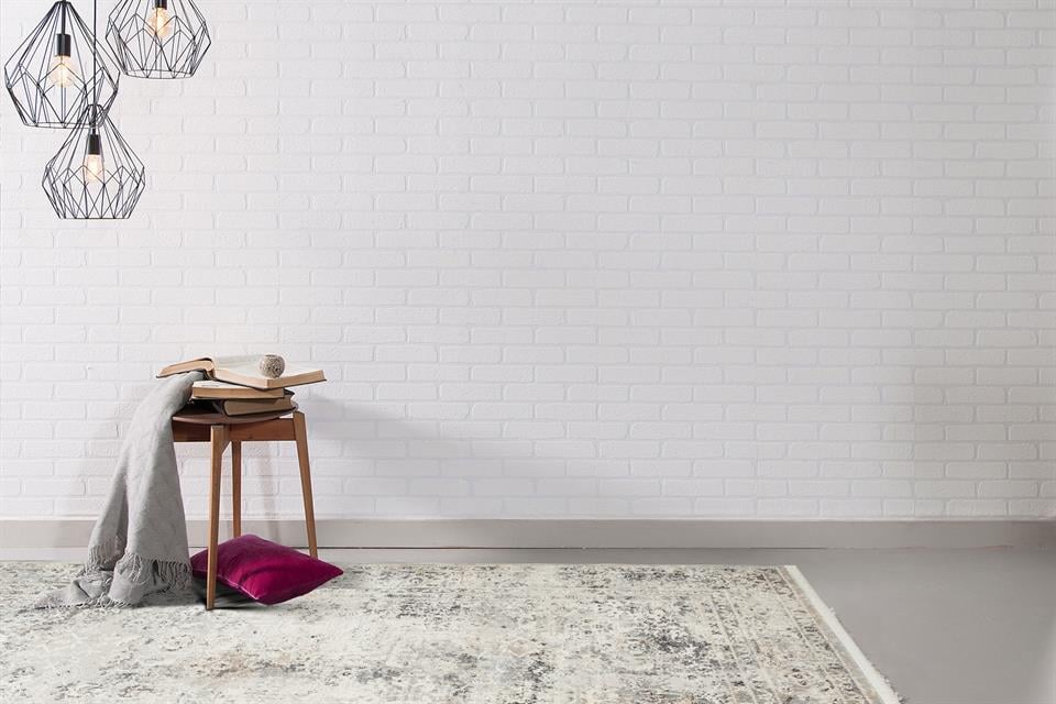 Hav Toz Vermez Eskitme Desenli Modern Makine Halısı