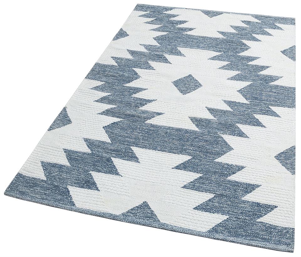 Naturel Yıkanabilir Modern Desenli El Dokuma Hint Kilim