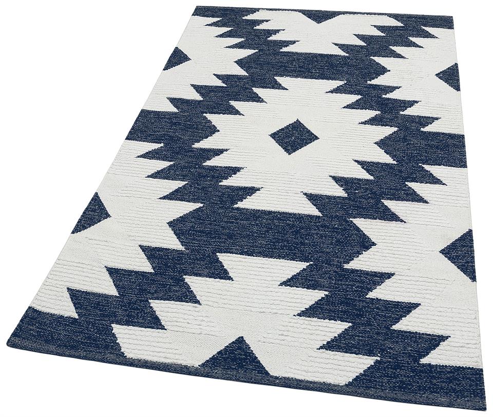 Naturel Yıkanabilir Modern Desenli El Dokuma Hint Kilim