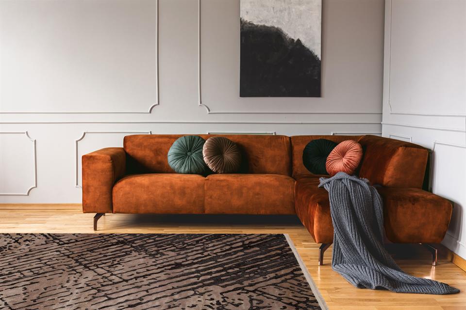 Parlak Yüksek Alçak Dokulu Modern Makine Halısı