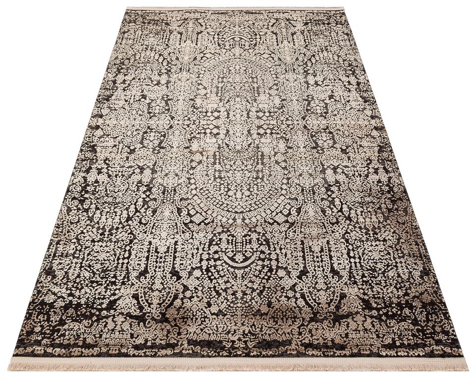 Parlak Yüksek Alçak Dokulu Modern Makine Halısı