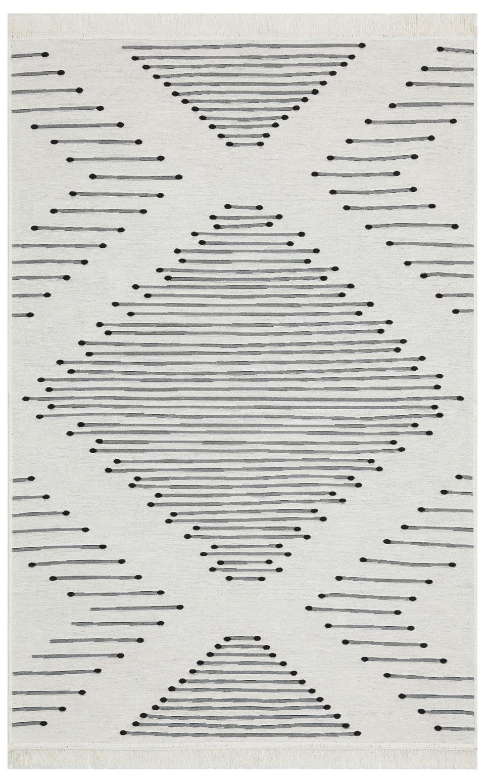 Yıkanabilir Çift Taraflı Modern Desenli Dokuma Kilim