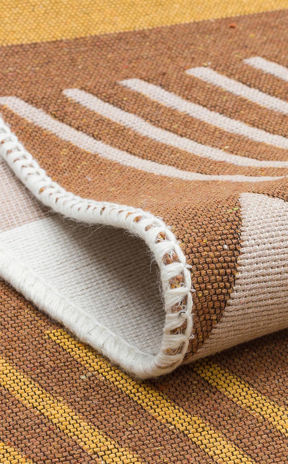 Yıkanabilir Çift Taraflı Modern Desenli Dokuma Kilim