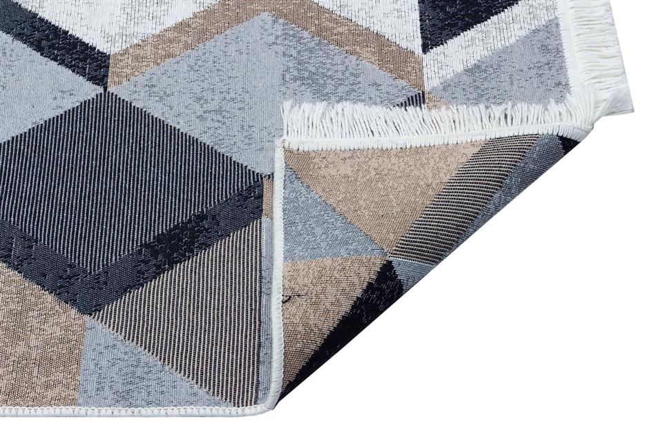 Yıkanabilir Çift Taraflı Modern Desenli Dokuma Kilim