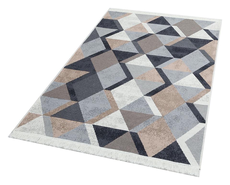 Yıkanabilir Çift Taraflı Modern Desenli Dokuma Kilim