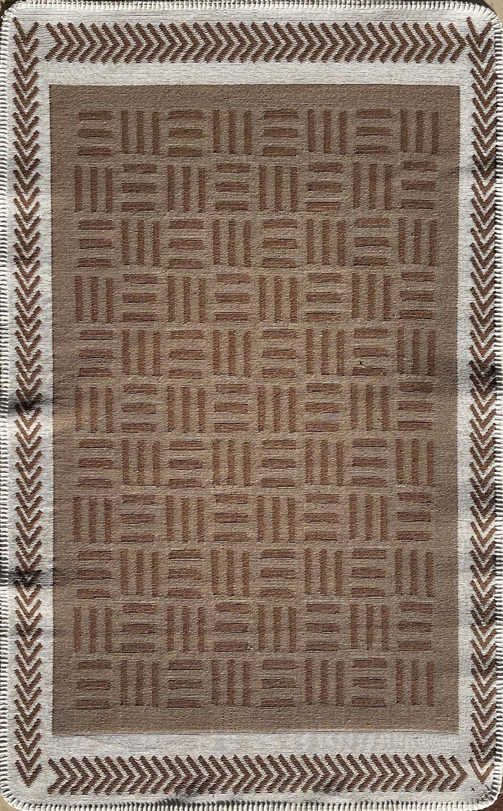 Yıkanabilir Kaymaz Tabanlı Modern Pamuk Kilim