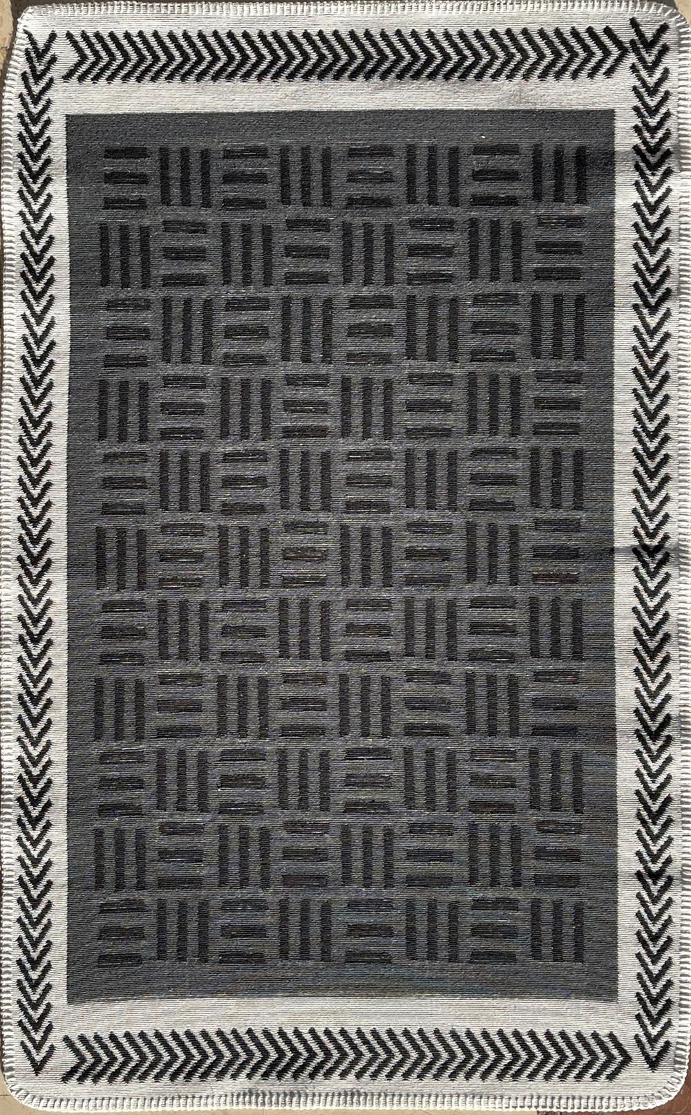 Yıkanabilir Kaymaz Tabanlı Modern Pamuk Kilim