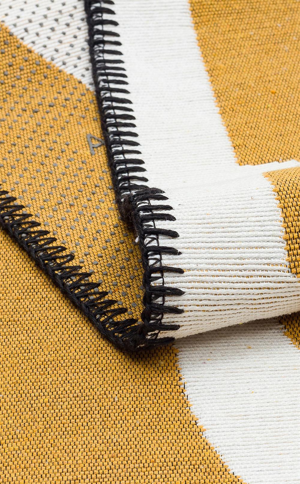 Yıkanabilir Kaymaz Tabanlı Modern Pamuk Kilim