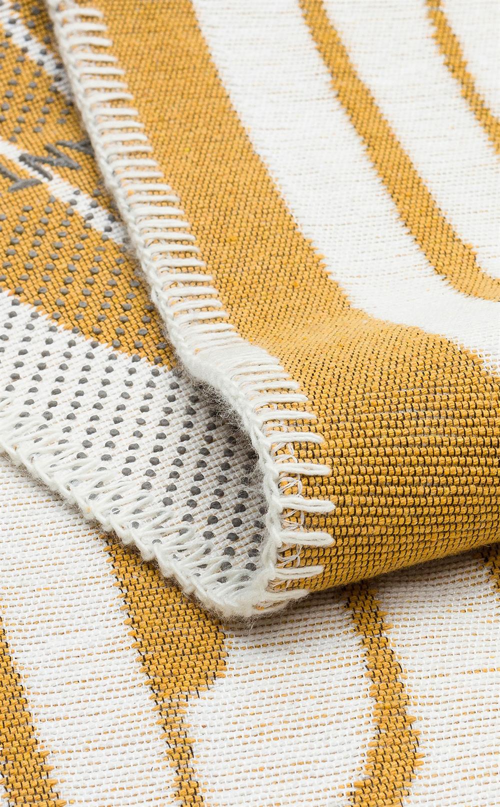 Yıkanabilir Kaymaz Tabanlı Modern Pamuk Kilim