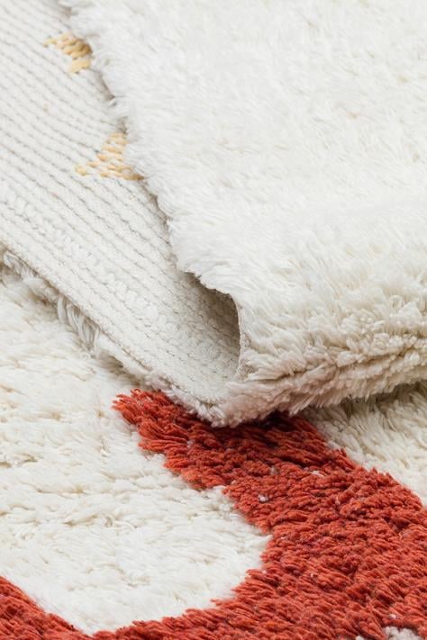 Yıkanabilir Kaymaz Tabanlı Naturel Pamuk Bebek Halısı