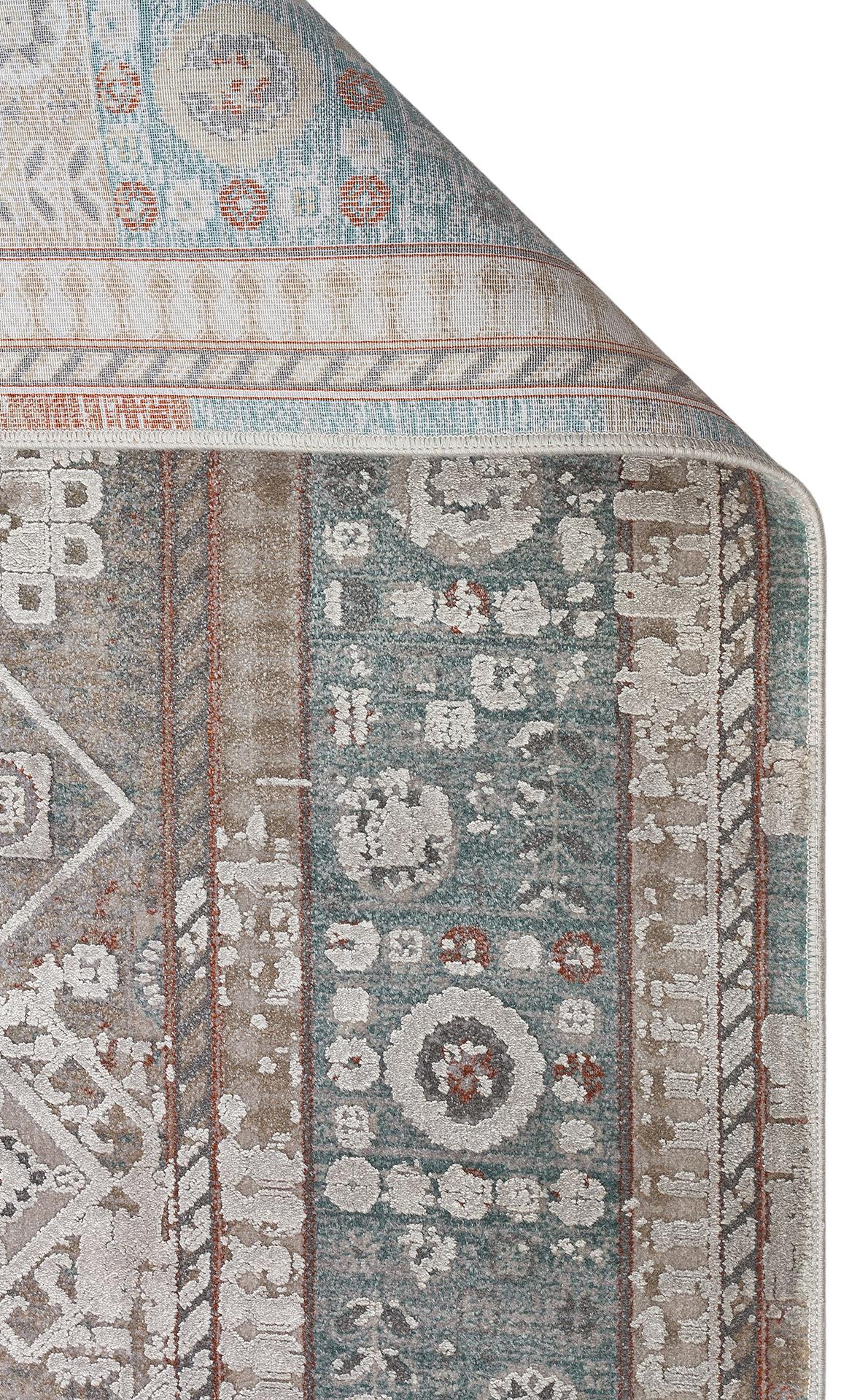 Yumuşak Dokulu Vintage Esintilere Sahip Over-dyed Sık Dokuma Salon Halısı