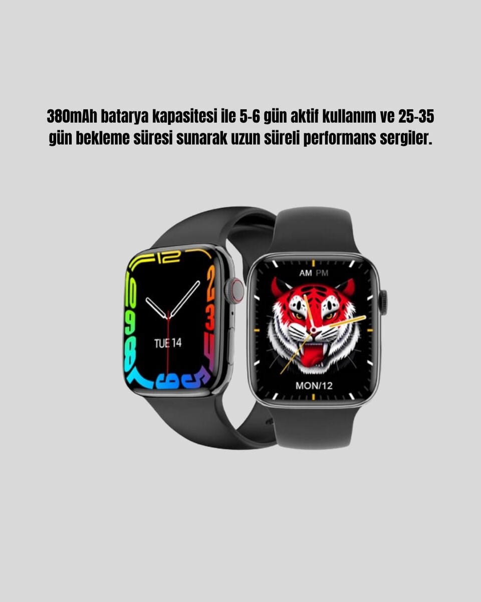 1.9 İnç Akıllı Saat – Bluetooth 5.0, Kablosuz Şarjlı, IP68 Su Geçirmez Akıllı Saat