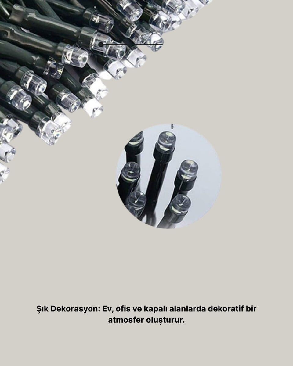 10 Metre LED Işıklı Dekoratif Parti ve Kutlama Aydınlatması