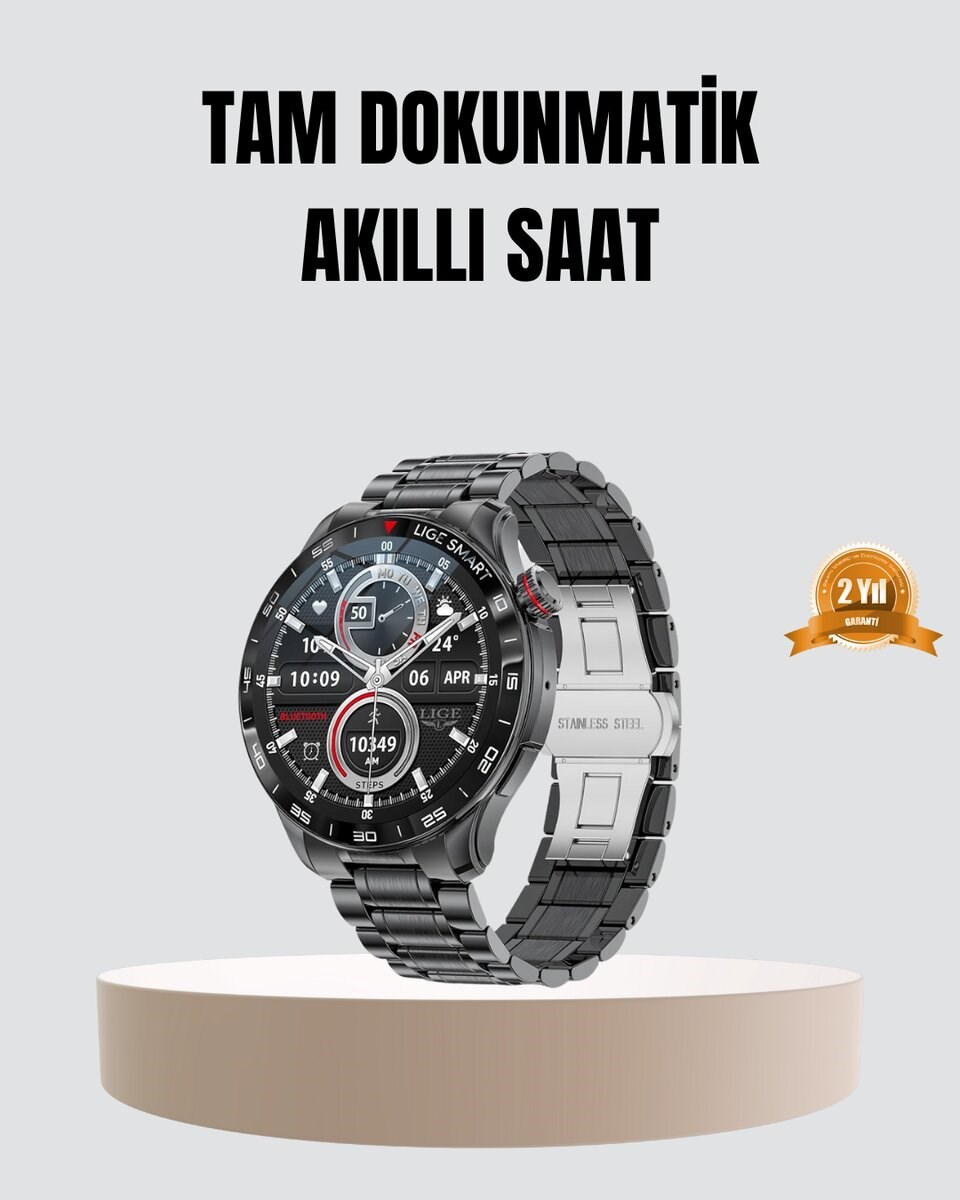 100mAh Şarjlı Akıllı Saat – Mesaj Bildirimi, Müzik Kontrolü ve Ergonomik Tasarım
