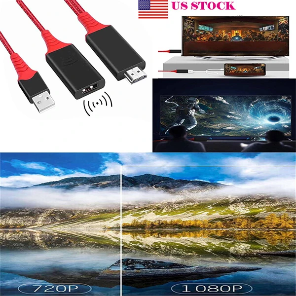 1080p Hdmi 2 İn1 Cast Telefondan Tv Wireless Dönüştürücü Adaptör-(1903)