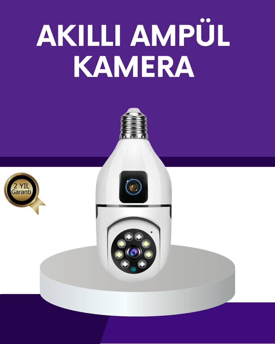 1080P WiFi Ampul Güvenlik Kamerası – Gece Görüş & Uzaktan Erişim