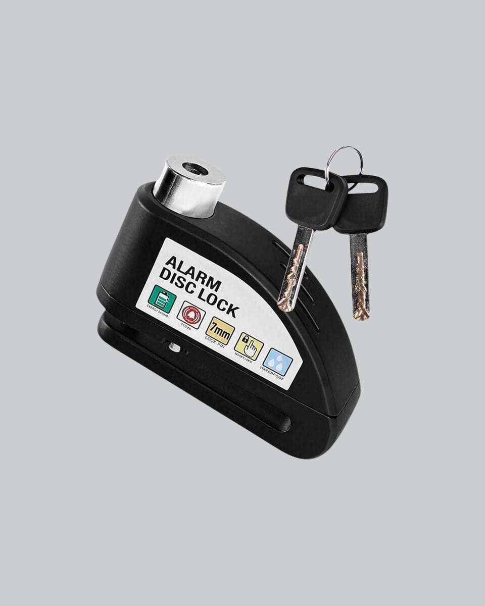 110 dB Alarmlı Disk Fren Kilidi Su Geçirmez Çelik Motosiklet Güvenlik Kilidi