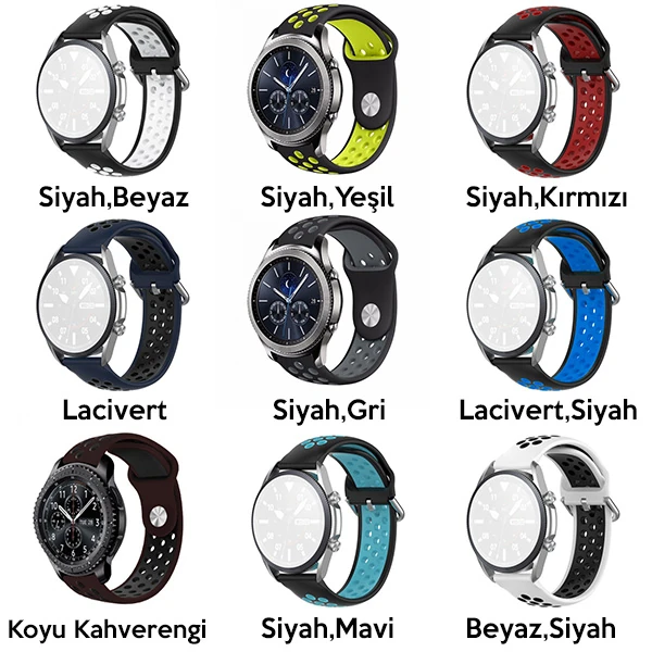 20MM Kordon Kayış Gear S2R600 Watch S4 42mmHuawei Watch Gt20MM Kordon Kayış-(1903)