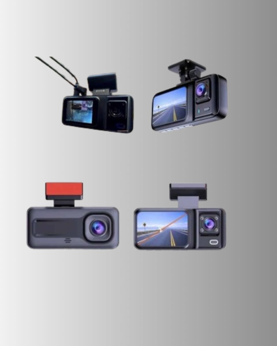 3 Kameralı Araç İçi Kayıt Cihazı 1080P Full HD Gece Görüşlü ve Wi-Fi Bağlantılı