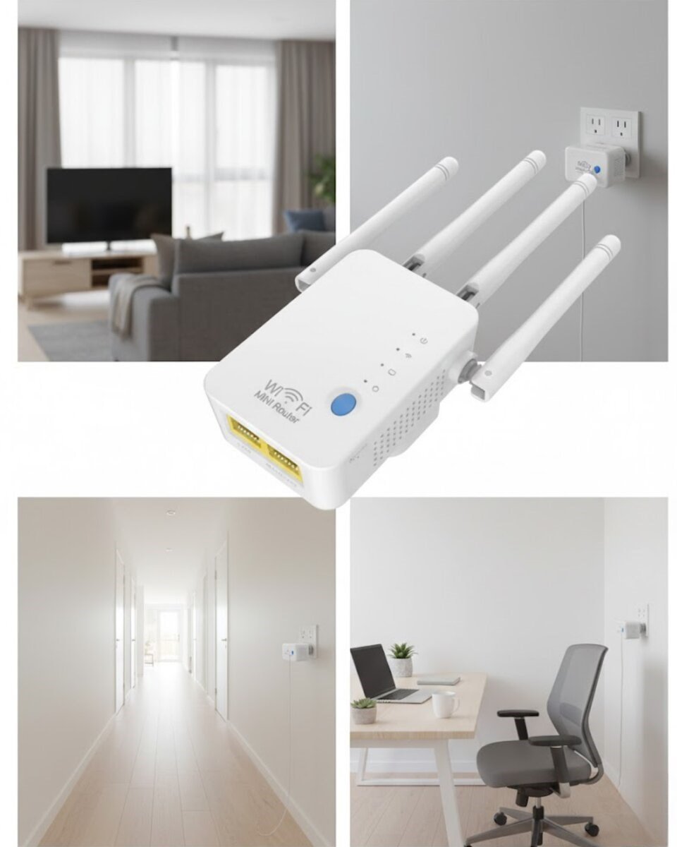 300Mbps WiFi Tekrarlayıcı WPS Güvenlikli AP Modlu Güçlendirici