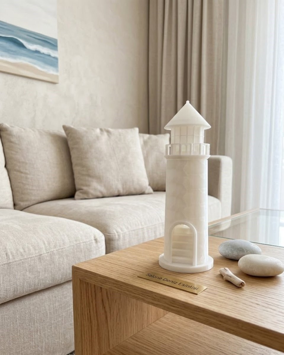 3D Deniz Feneri Dekoratif Obje Modern Ev ve Ofis Aksesuarı