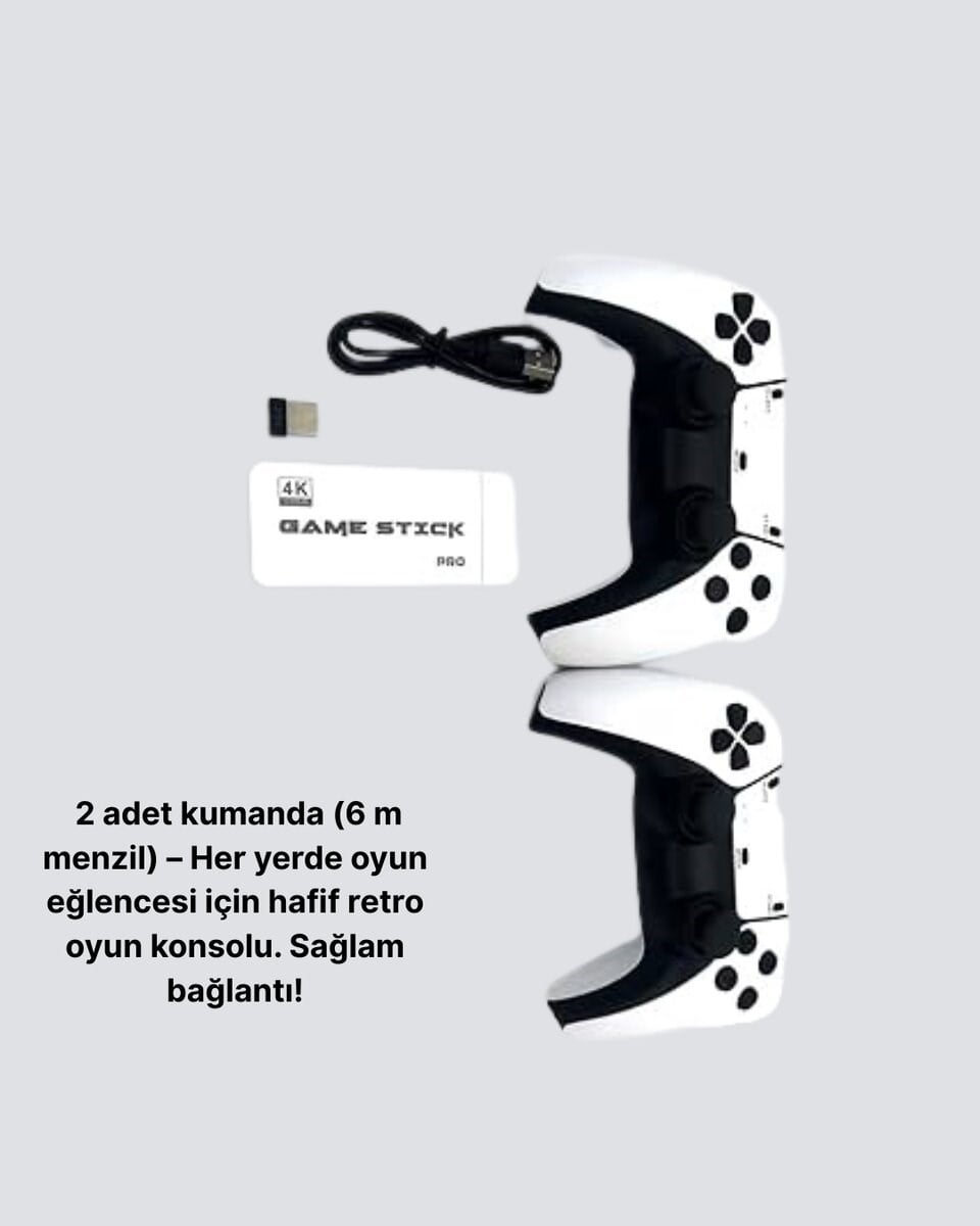 3D ve 4K Görüntü Kaliteli Çok Oyunculu Retro Oyun Konsolu