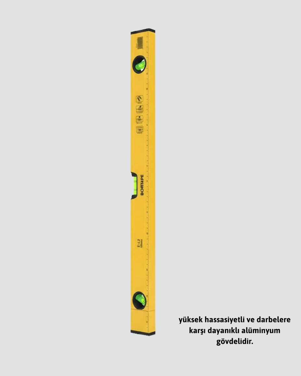600 mm Su Terazisi Sarı Dayanıklı Gövde Hassas Ölçüm Yeni Nesil