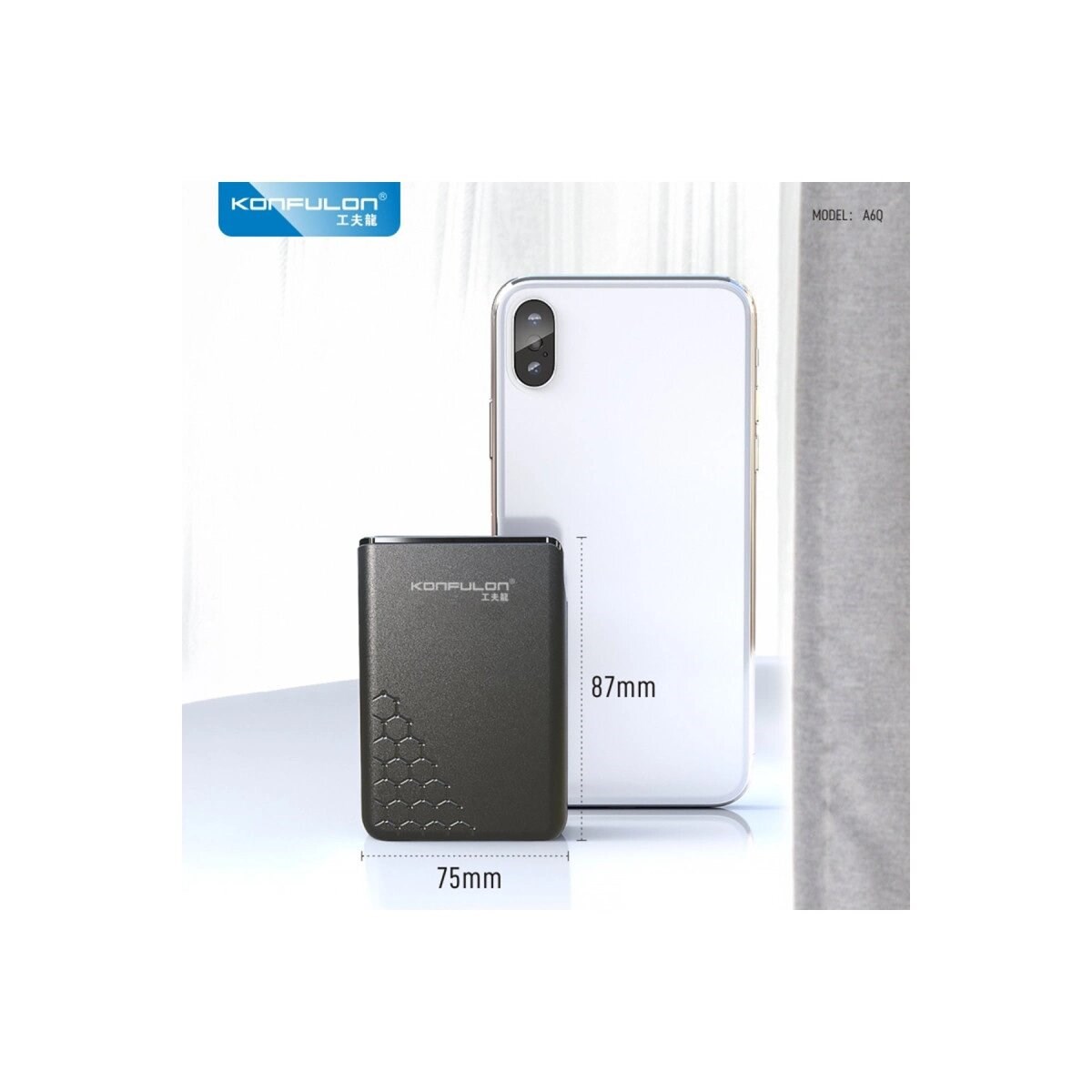 A6Q 22.5w Usb 3.0 Ve 20w Type-c Çıkışlı 10.000 Mah Pd Powerbank - Siyah