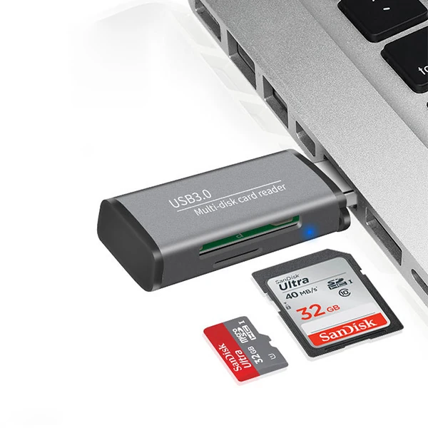 ADS-105 USB 3.0 Hızlı Card Reader SD/TF Hafıza Kart Okuyucu-(1903)