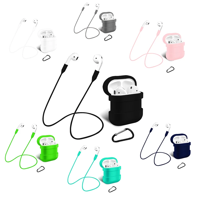 Airpods İçin Renkli Strap Kulaklık Askısı Darbe Emici Silikon Kılıf-(1903)