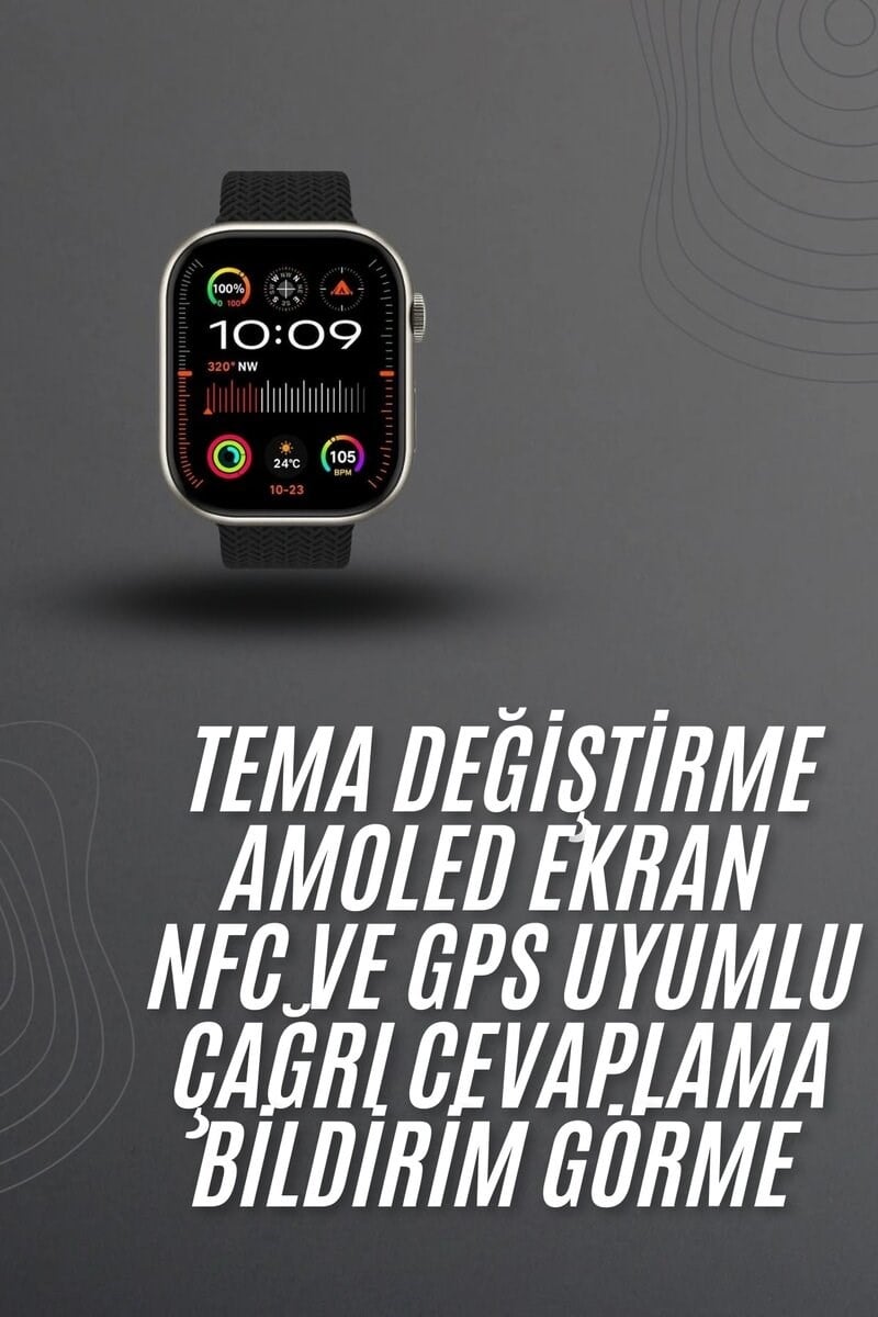 Akıllı saat 2.02 inch Nabız Ölçer Arama Konuşma Müzik Dinleme