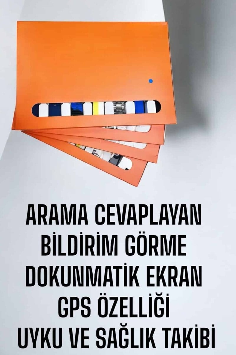 Akıllı Saat 7 Kordonlu Bildirim Görebilen Metal Kordon GPS Özelliği