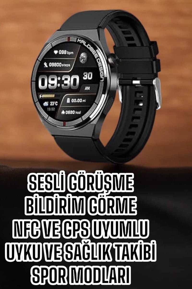 Akıllı Saat Bluetooth Bağlantılı Amoled Ekran Uyku ve Sağlık Takibi