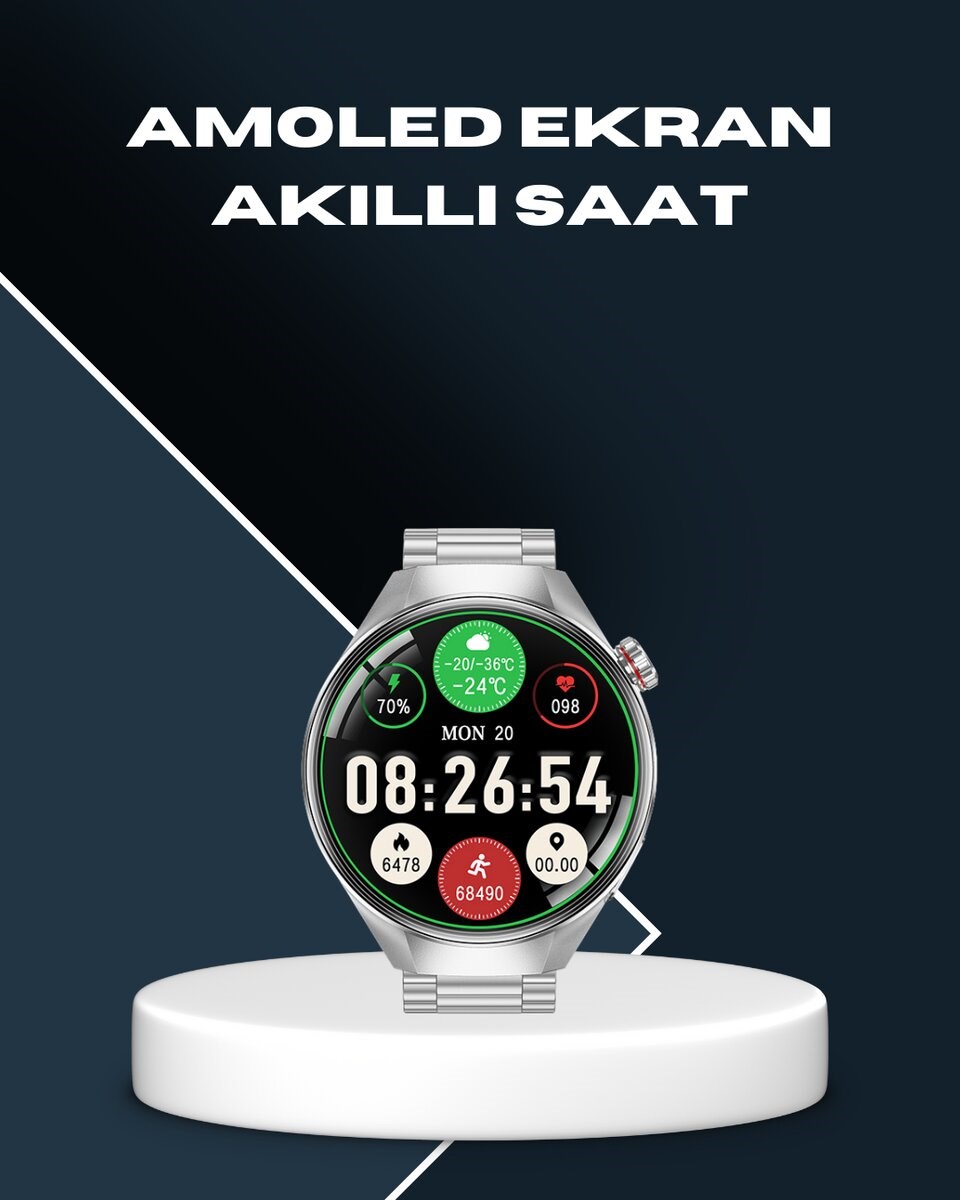Akıllı Saat Bluetooth Görüşme Destekli – Spor, Sağlık ve Bildirim Özellikli