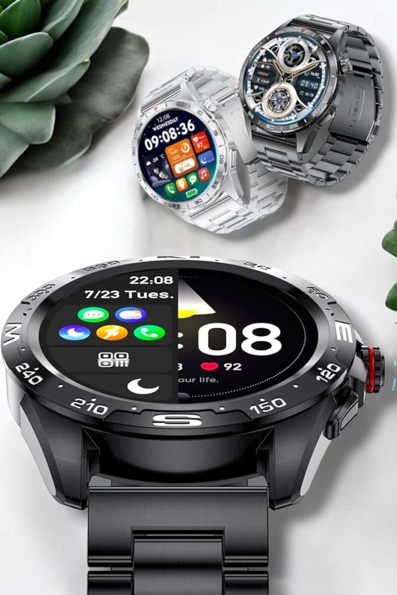 Akıllı Saat Sağlık ve Fitness Takibi Bluetooth Bağlantılı Dokunmatik Ekran