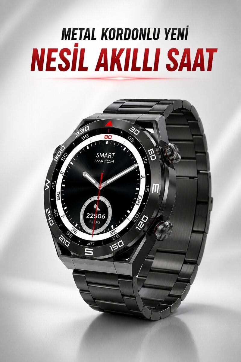 Akıllı Saat Yeni Nesil Bluetooth Bağlantılı Uyku ve Sağlık Takibi NFC ve GPS