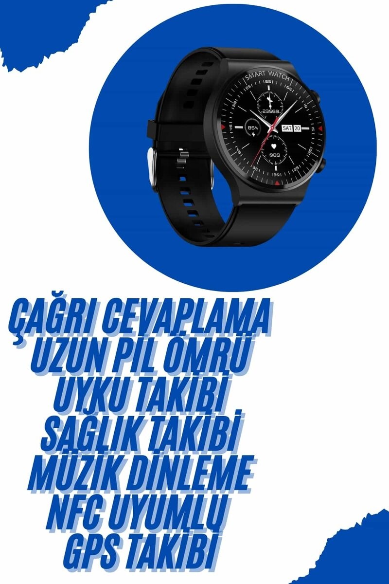 Akıllı Saat Yeni Nesil Üç Kordonlu Nabız Ölçer Çağrı Cevaplama Yeni Nesil