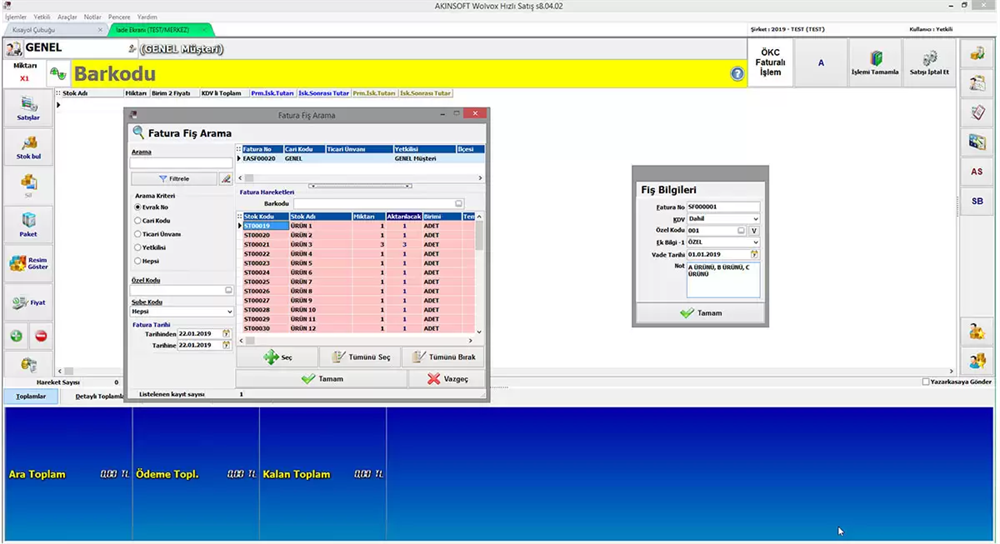 AKINSOFT WOLVOX HIZLI SATIŞ PROGRAMIAkınsoft