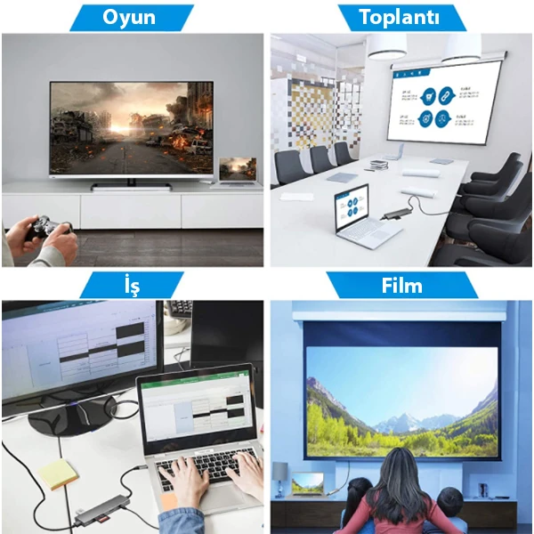 ALLY  9 İn1 Type C Hub 4k 30hz Hdmi Usb 3.0SdPD Adaptör-(1903)